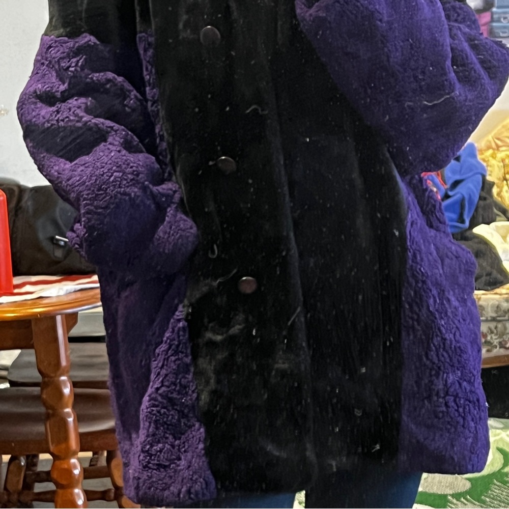 Vintage faux fur oversized coat - Picture 3 of 5